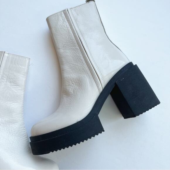 Steve Madden Patent Leather Block Heel Platform Boot - Picture 6 of 12